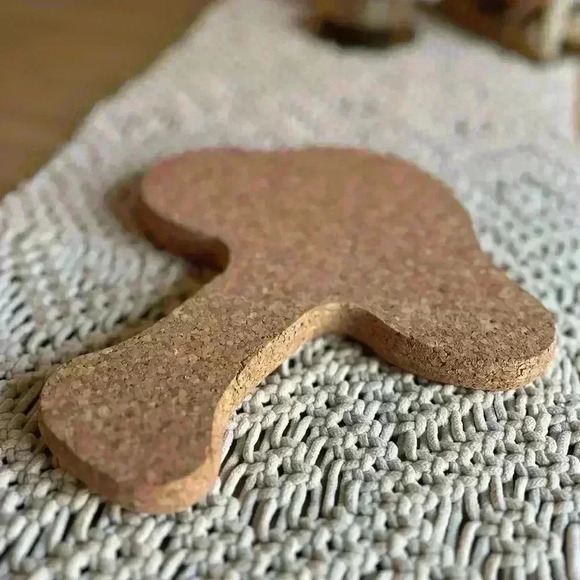 NEW Mushroom Cork Trivet Hot Plate Pot Stand Pot Holder Coaster - Picture 6 of 7